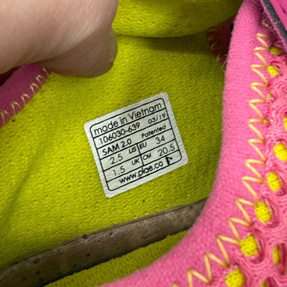 Plae Sam 2.0 Electric Fuchsia Pink Fisherman Sandals Shoes 106030-639 Girls 2.5 - Picture 5 of 8